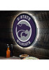 Purple K-State Wildcats 23 in Round Light Up Sign
