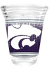Purple K-State Wildcats 2oz Round Shot Shot Glass