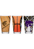 Purple K-State Wildcats 16oz Basketball Pint Glass