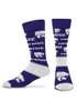 End to End K-State Wildcats Mens Dress Socks - Purple