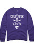 Kaelen Culpepper Rally Mens Purple K-State Wildcats NIL Sport Icon Crew Sweatshirt