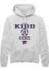 Juliann Kidd Rally Mens White K-State Wildcats NIL Sport Icon Hooded Sweatshirt