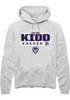 Juliann Kidd Rally Mens White K-State Wildcats NIL Stacked Box Hooded Sweatshirt
