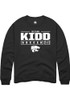 Juliann Kidd Rally Mens Black K-State Wildcats NIL Stacked Box Crew Sweatshirt