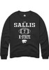 Kameron Sallis Rally Mens Black K-State Wildcats NIL Sport Icon Crew Sweatshirt