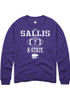 Kameron Sallis Rally Mens Purple K-State Wildcats NIL Sport Icon Crew Sweatshirt