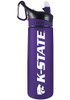 Purple K-State Wildcats 24oz Frosted Water Bottle