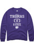 Kanijal Thomas Rally Mens Purple K-State Wildcats NIL Sport Icon Crew Sweatshirt