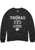 Kanijal Thomas Rally Mens Black K-State Wildcats NIL Sport Icon Crew Sweatshirt