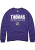 Kanijal Thomas Rally Mens Purple K-State Wildcats NIL Stacked Box Crew Sweatshirt