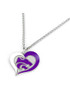 Swirl Heart K-State Wildcats Womens Necklace