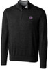 Mens K-State Wildcats Black Cutter and Buck Lakemont 1/4 Zip Pullover
