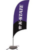 Purple K-State Wildcats 7.5 Foot Cross Base Tall Team Flag