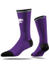 K-State Wildcats Strideline Speckle Mens Dress Socks - Purple