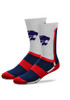 Patriotic K-State Wildcats Mens Crew Socks - Navy Blue