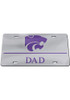 K-State Wildcats Silver  Dad License Plate