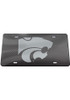 K-State Wildcats Grey  Carbon License Plate