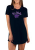 Womens K-State Wildcats Black Concepts Sport Marathon Loungewear Sleep Shirt