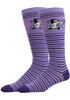 Stripe K-State Wildcats Mens Dress Socks - Purple