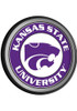 Purple K-State Wildcats Round Slimline Lighted Sign