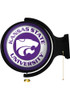 Purple K-State Wildcats Round Rotating Lighted Sign