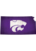 Purple K-State Wildcats State Shape Color Sign