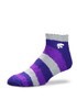 Rainbow II Sleep Soft K-State Wildcats Womens Quarter Socks