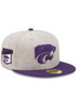 K-State Wildcats New Era Heather Patch 59FIFTY Fitted Hat - Grey