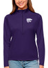 Womens K-State Wildcats Purple Antigua Tribute 1/4 Zip Pullover