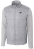 Mens K-State Wildcats Grey Cutter and Buck Stealth Hybrid Quilted Medium Weight Jacket