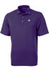 Mens K-State Wildcats Purple Cutter and Buck Virtue Eco Pique Short Sleeve Polo Shirt