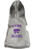 Grey K-State Wildcats Pet Hooded Pet T-Shirt