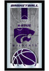 Black K-State Wildcats 15x26 Basketball Wall Mirror