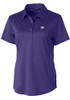 Womens K-State Wildcats Purple Cutter and Buck Prospect Textured Short Sleeve Polo Shirt