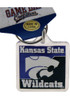 Purple K-State Wildcats Logo Keychain