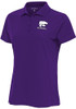 Womens K-State Wildcats Purple Antigua Baseball Legacy Pique Short Sleeve Polo Shirt