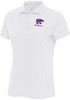Womens K-State Wildcats White Antigua Baseball Legacy Pique Short Sleeve Polo Shirt