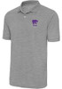 Mens K-State Wildcats Grey Antigua Dad Legacy Pique Short Sleeve Polo Shirt