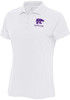 Womens K-State Wildcats White Antigua Soccer Legacy Pique Short Sleeve Polo Shirt