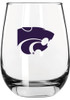 White K-State Wildcats 16oz Stemless Wine Glass