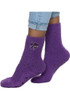 Womens Fuzzy Slipper K-State Wildcats Womens Crew Socks - Purple