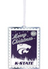 White K-State Wildcats Metal Stamp Ornament