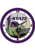 Purple K-State Wildcats 11.5 Football Helmet Wall Clock