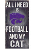 Purple K-State Wildcats Football and My Cat Sign