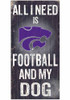 Purple K-State Wildcats Football and My Dog Sign