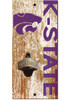 Purple K-State Wildcats Distressed Bottle Opener Sign