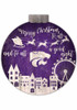 Purple K-State Wildcats Christmas Village Sign