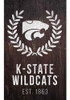 Purple K-State Wildcats Laurel Wreath Sign