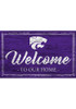 Purple K-State Wildcats Team Welcome 11x19 Sign