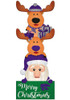 Purple K-State Wildcats 31 Inch Santa Stack Leaner Sign